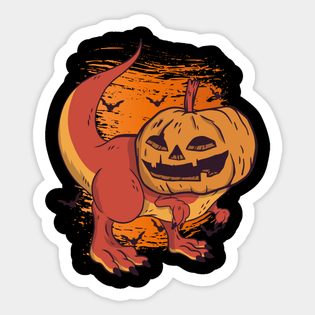 Halloween Happy Halloween Funny Dinosaur Costume Sticker by Pummli